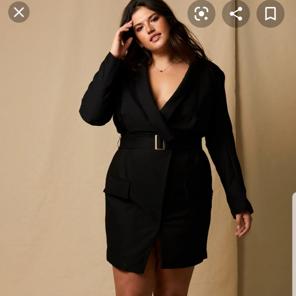 Choosy Date Night Dress PLUS 18 Black $95 MSRP